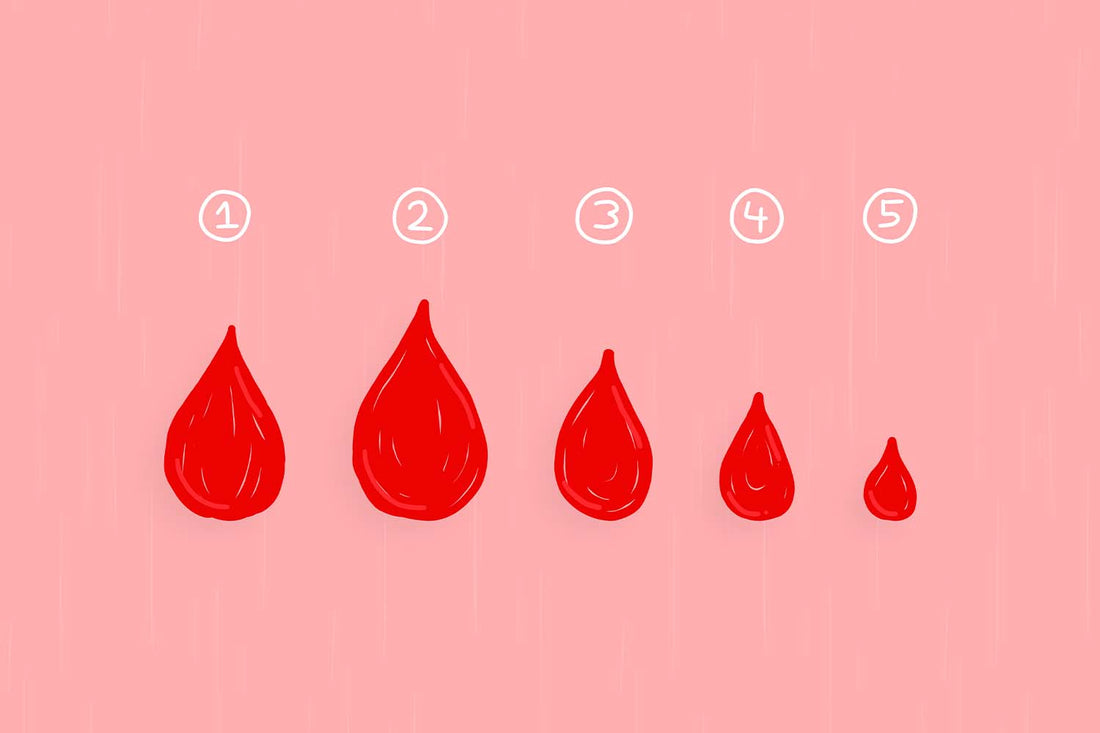 Short menstrual cycle flow illustration for period health