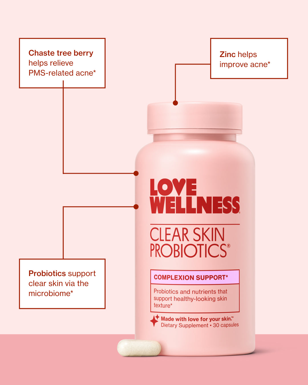 Love Wellness Clear Skin Probiotics For Clear And Healthy Skin Clear Skin Probiotics™ - Probiotics for Clear Skin | Love Wellness