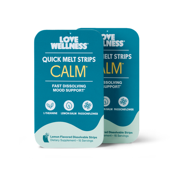 サプリメント KM Buy Calm Quick Melt Strips | Fast Relaxation & Mood Support – Love